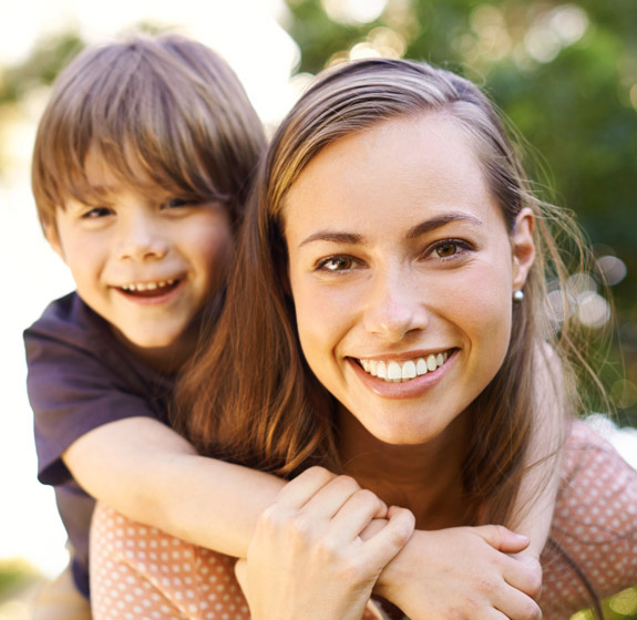 Mother with her child - children's Dentistry in South Hills